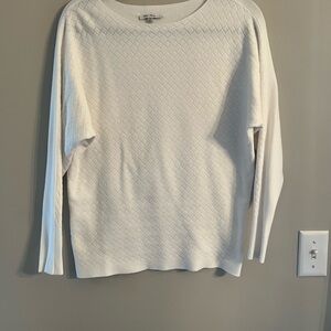 Women's Cream Textured Sweater